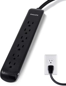 img 4 attached to ⚡️ Philips 6-Outlet Surge Protector: 10 Ft Extension Cord, Sleek Design for Home or Office, ETL Listed