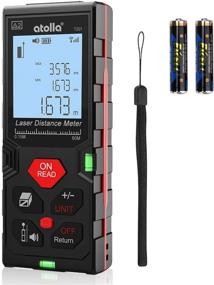 img 4 attached to 📏 atolla Laser Distance Meter (196 Ft M/In/Ft) - High Accuracy (±2mm), Mute Function, Waterproof IP54, Bubble Level, LCD Backlit, Pythagorean Mode for Measuring Distance, Area, Volume