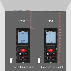 img 2 attached to 📏 atolla Laser Distance Meter (196 Ft M/In/Ft) - High Accuracy (±2mm), Mute Function, Waterproof IP54, Bubble Level, LCD Backlit, Pythagorean Mode for Measuring Distance, Area, Volume