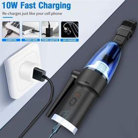 img 1 attached to 🌬️ Cordless Electric Air Duster - Air Blower & Vacuum Cleaner 2 in 1, Superior to Canned Air Spray Cleaner for Computer Keyboard Electronics, Handheld Mini Portable Car Vacuum with Enhanced SEO
