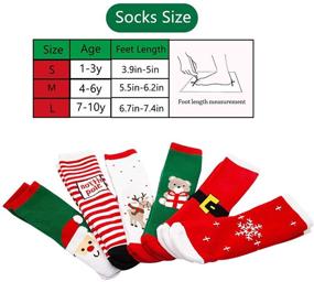 img 3 attached to Cozy Christmas Socks: 6 Pairs of Holiday Warm Cotton Socks 🧦 for Kids, Perfect Xmas Crew Slipper Socks Gift for Boys and Girls