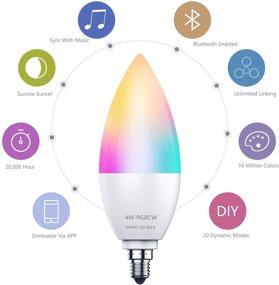 img 3 attached to 💡 Bluetooth Enabled Dimmable Candelabra Chandelier