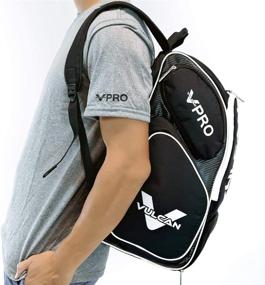 img 1 attached to Vulcan Pickleball Backpack Black White