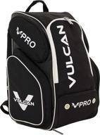 vulcan pickleball backpack black white logo