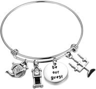 🌹 seiraa be our guest charm bangle - beauty and the beast movie jewelry logo