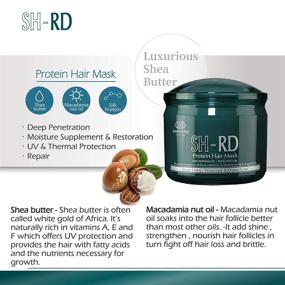img 1 attached to 💆 Revitalize Your Hair with SH-RD Protein Hair Mask Cream - Infused with Macadamia Oil, Avocado Oil, and Argan Oil (400ml e)
