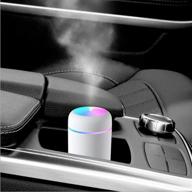 🌈 colorful cool mini humidifier - usb personal desktop device for bedroom, office, car, etc. auto shut-off, 2 mist modes, super quiet (white) – find the best! logo