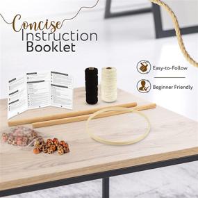 img 3 attached to 🧶 Complete Macrame Kit for Adults Beginners - Includes Grayblock Macrame Supplies with Cotton Cord, Wooden Beads & Rings, Instruction Book, and Video Guide - Perfect DIY Craft Knitting Set