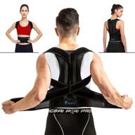 posture corrector back brace for women and men with waist size of 31.5 - 35.4 inches - provides back support belt логотип