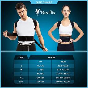 img 3 attached to Posture Corrector Back Brace for Women and Men with Waist Size of 31.5 - 35.4 inches - Provides Back Support Belt