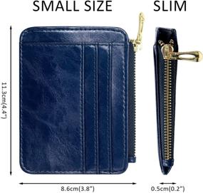 img 1 attached to Padike Credit Card Holder Wallet Credit Card Holder For Women Slim Wallet For Women Card Wallets For Women (Blue-1)