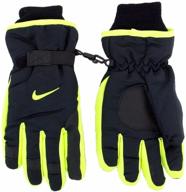 winter sports gloves black green logo