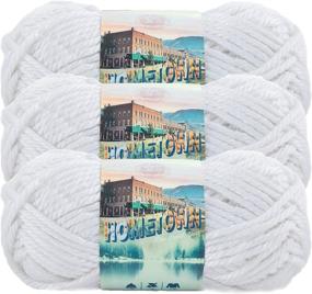 img 2 attached to 🧶 Lion Brand Hometown Yarn (3-Pack) in New York White - Style 135-100