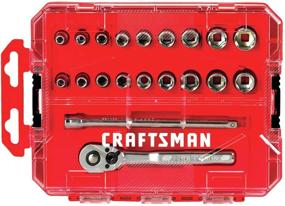 img 4 attached to CRAFTSMAN 20-Piece Socket Set: SAE / Metric, 1/4-Inch Drive (CMMT12008) - Ultimate Precision and Versatility!