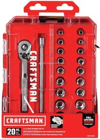 img 3 attached to CRAFTSMAN 20-Piece Socket Set: SAE / Metric, 1/4-Inch Drive (CMMT12008) - Ultimate Precision and Versatility!