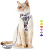 🐱 stylish escape proof cat harness and leash set - adjustable breathable pet vest harness with reflective trim - ideal for cats and puppies logo