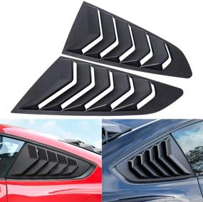 img 4 attached to E-cowlboy GT Lambo Style Side Window Louver Sun Shade Cover for Ford Mustang 2015-2021 (2PCS)