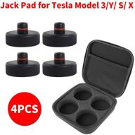 🔌 evfit jack pad for tesla model 3, y, s, x, lifting jack point pad adapter - protects battery & paint, use with floor jack (4pcs) logo