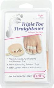 img 1 attached to 🦶 Right Foot PediFix Triple Toe Straightener: Improved SEO-friendly Product Name