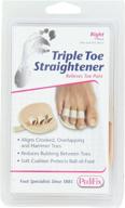 🦶 right foot pedifix triple toe straightener: improved seo-friendly product name logo
