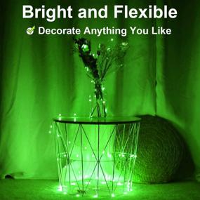 img 2 attached to 🍀 Vibrant 32ft St. Patrick's Day LED Fairy Lights: Battery Operated & Waterproof for Indoor/Outdoor Décor - Green Copper Wire Lights with Timer Setting (2 Pack)