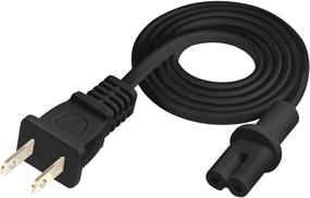 img 4 attached to Vebner 2-Pack 3 ft Power Cord for Sonos Five, Sonos Play 5 Speakers | Compatible with Sonos Beam, Sonos Arc, Sonos Amp Speakers | Standard, Black