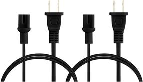 img 3 attached to Vebner 2-Pack 3 ft Power Cord for Sonos Five, Sonos Play 5 Speakers | Compatible with Sonos Beam, Sonos Arc, Sonos Amp Speakers | Standard, Black