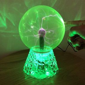 img 2 attached to RAYWER 6 Inch Touch & Sound Sensitive 🎄 Green Plasma Ball: Perfect Christmas Party Gift & Decoration!