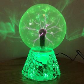 img 3 attached to RAYWER 6 Inch Touch & Sound Sensitive 🎄 Green Plasma Ball: Perfect Christmas Party Gift & Decoration!