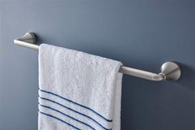 img 2 attached to Moen MY6218BN Hamden Single Towel Bar: Stylish and Functional 18-inch Brushed Nickel Design