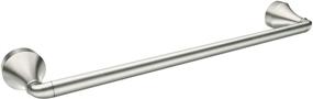 img 4 attached to Moen MY6218BN Hamden Single Towel Bar: Stylish and Functional 18-inch Brushed Nickel Design