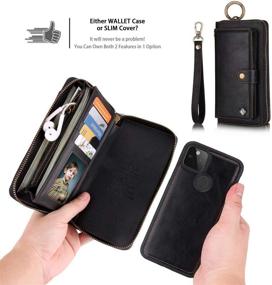 img 3 attached to AIFENGCASE Wristlets Magnetic Detachable Case Black