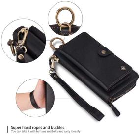 img 1 attached to AIFENGCASE Wristlets Magnetic Detachable Case Black