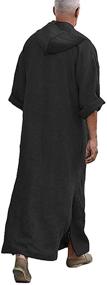 img 2 attached to 👔 Yaohuole V Neck Sleeve Kaftan: Stylish, Comfortable Men's Casual Wear and Sleep & Lounge Attire