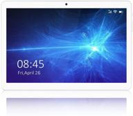 premium 10 inch 3g android 10.0 tablet - unlocked phablet with 2gb ram, 32gb rom, hd display, wifi, bluetooth, gps, dual camera, supports 3g phone call (silver) logo