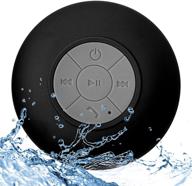 🚿 wynco водонепроницаемый душевой динамик с bluetooth - портативный беспроводный с встроенным микрофоном, надежный вакуумный прикус, длительное время воспроизведения - черный/серый логотип