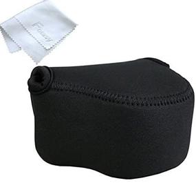 img 2 attached to 📷 JJC Neoprene Camera Case for Canon M10 M3 M2 with 22mm Lens, Canon SX510 HS SX500 is SX420 is, Panasonic LX100 LX100 II - Lightweight, Elastic, Water Resistant