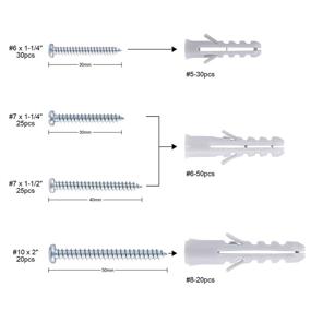 img 3 attached to 🔩 FARRAY Plastic Drywall Phillips Fastener Set - Assorted Sizes