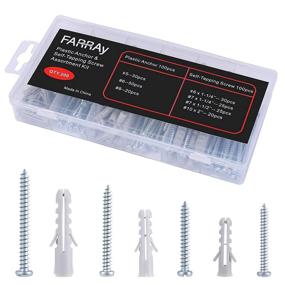 img 4 attached to 🔩 FARRAY Plastic Drywall Phillips Fastener Set - Assorted Sizes