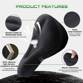 img 3 attached to 🚴 ProaStar Gel Bike Seat Covers - Premium Cushion for Men and Women, Dual Shock Absorbing, Comfort Fit for Narrow Bike Seats - Ideal for Spinning, With Waterproof Cover