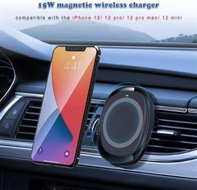 img 1 attached to Wireless Charger Magnetic Charging Compatible Car Electronics & Accessories