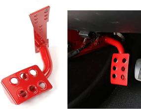 img 4 attached to 🚗 JeCar Steel Dead Pedal Left Side Foot Rest Kick Panel for 2007-2018 Jeep Wrangler JK & Unlimited Rubicon Sahara X Off Road Sport (Red): Enhance Your Jeep's Interior with a Durable Foot Rest
