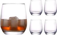 premium stemless wine glass set - elegant cocktail glasses for daily use, dishwasher safe - 🍷 durable 12 ounce water drinking cups for red and white wine - party glassware set of 4 логотип