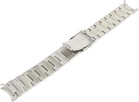 img 1 attached to 🔒 Seiko Stainless Button Fold Over Bracelet: Sleek, Stylish, and Secure
