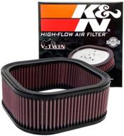 🔧 k&amp;n high performance engine air filter: fits 2002-2017 harley davidson night rod special, rod muscle, 10th anniversary edition, v-rod, and select models hd-1102 logo