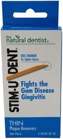 img 1 attached to 🪥 Stim-U-Dent Thin Picks - 4 Packets of 40 Picks, Total 160 ct (Pack of 6) - Enhanced SEO