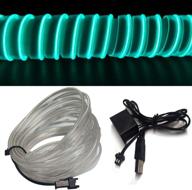 🚗 enhance your car interior with m.best transparent blue neon light el wire – 10m/30ft, 6mm sewing edge logo