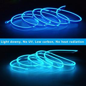 img 1 attached to 🚗 Enhance Your Car Interior with M.best Transparent Blue Neon Light El Wire – 10M/30FT, 6mm Sewing Edge