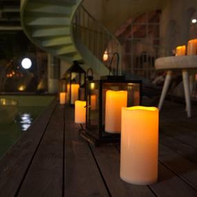 img 3 attached to 🕯️ Homemory 4x10 Waterproof Outdoor Flameless Candles with Remote Control & Timer - Set of 2