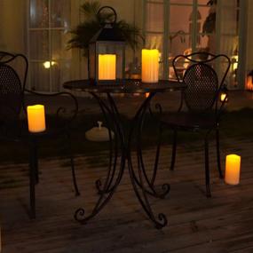 img 1 attached to 🕯️ Homemory 4x10 Waterproof Outdoor Flameless Candles with Remote Control & Timer - Set of 2